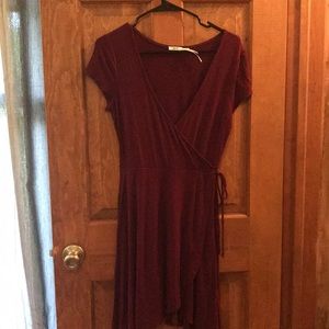 Maroon Kimchi Blue surplice dress